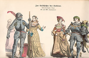 Deutsche Ritter und Edelfrauen 1500 - 1525